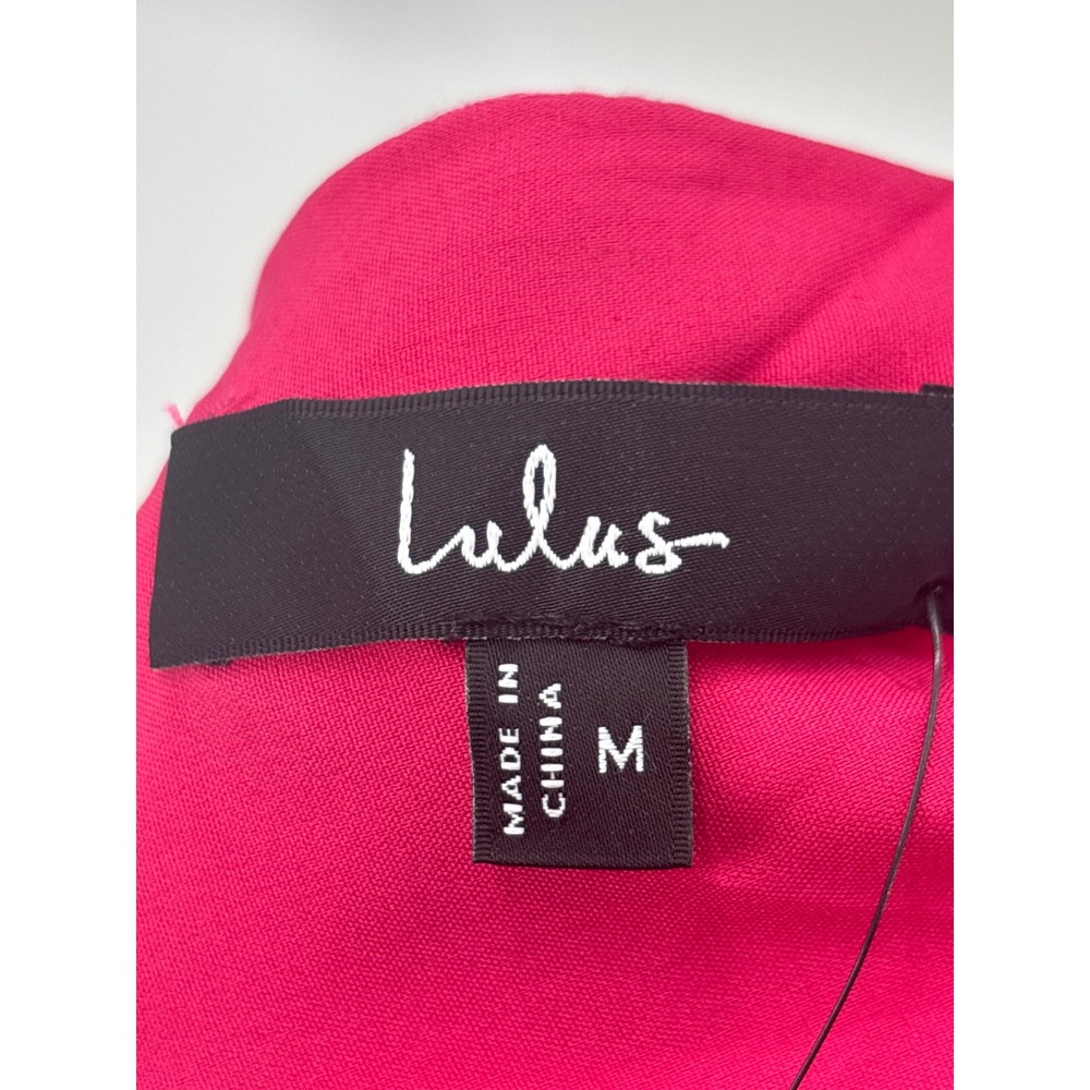 Lulus Pretty Serene Pink Floral One-Shoulder Asymmetrical Midi Dress Size M NWT - Picture 9 of 12